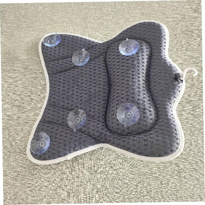 Breathable Bathtub Pillow with Strong Suction Cups for Head and Neck Support Compact Lightweight Tub Cushion - Image 2